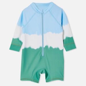 Cotton On Baby Tie Dye Bathing Suit Toddler Boy Swimsuit Size 12-18 Months